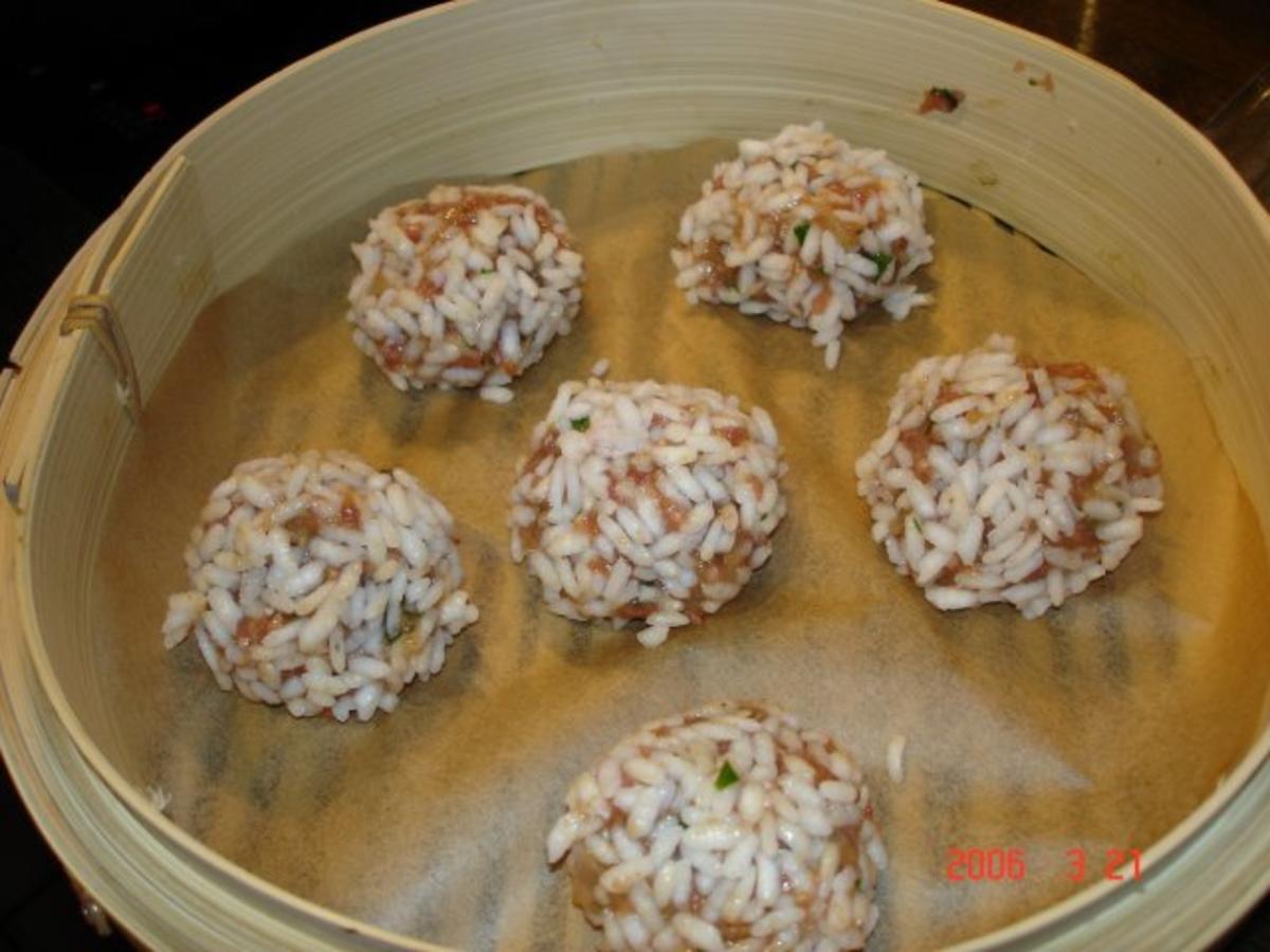 Gedämpfte Perlbällchen - Rezept - Bild Nr. 3