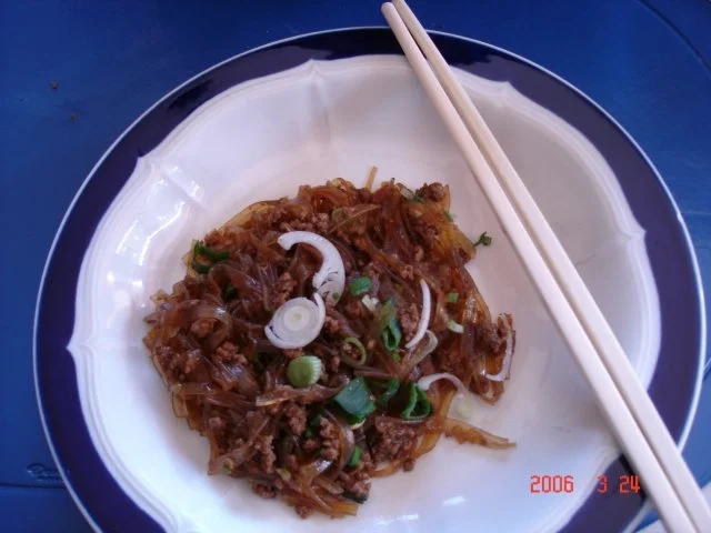 Glasnudeln mit Hackfleisch - Rezept