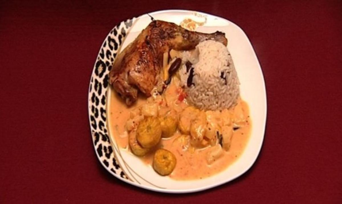 Soulfood - Hähnchen in Kokosmilch mit Reis und Bananen (Kitty Kat ...