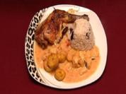 Soulfood - Hähnchen in Kokosmilch mit Reis und Bananen (Kitty Kat) - Rezept