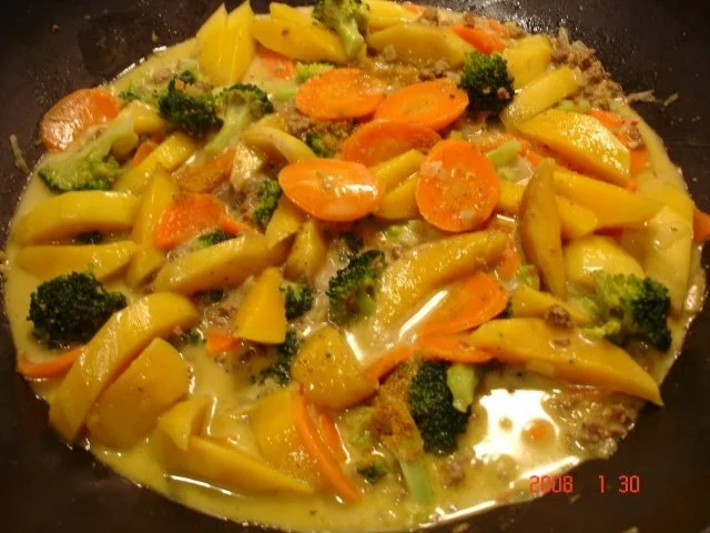 Curry-Hackfleisch-Wok - Rezept