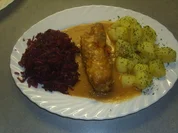 Schweinerouladen mit Knacker - Rezept