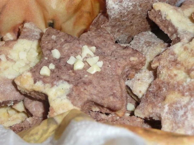 Rezept: Marmor-Mandelsterne Marmor-Mandelsterne - Rezept