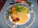 Kartoffel-Lachs-Spiesschen mit Dillsoße - Rezept