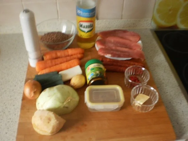 Gefüllte Schnitzelröllchen auf Linsengemüse - Rezept - Bild Nr. 2