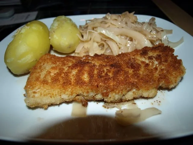 Kabeljau mit Räucherlachs gespickt auf gedünsteten Weißkohl - Rezept - Bild Nr. 4