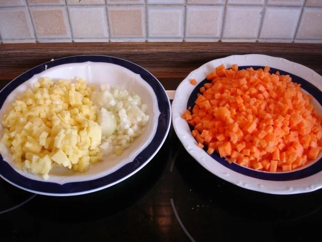 Gebackener Leberkäse mit grünen Bohnen und Möhren-Kartoffelpüree - Rezept - Bild Nr. 7