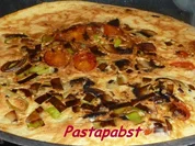 Thymian-Pfannkuchen mit Tomaten und Pilzen - Rezept