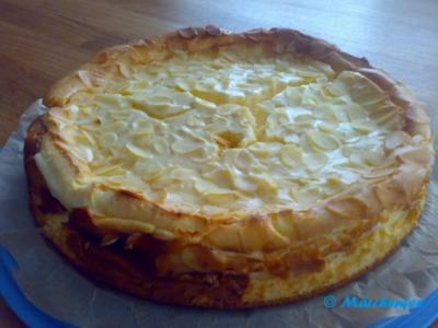 Rezept: Quarkkuchen mit Mandeln Quarkkuchen mit Mandeln - Rezept