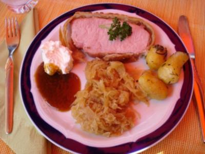 Kassler im Blätterteig - Rezept