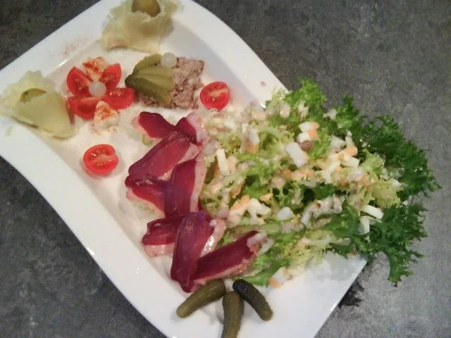 Rezept: Entenbrust geräuchert im Friséebett Bild Nr. 2 Entenbrust geräuchert im Friséebett - Rezept - Bild Nr. 2