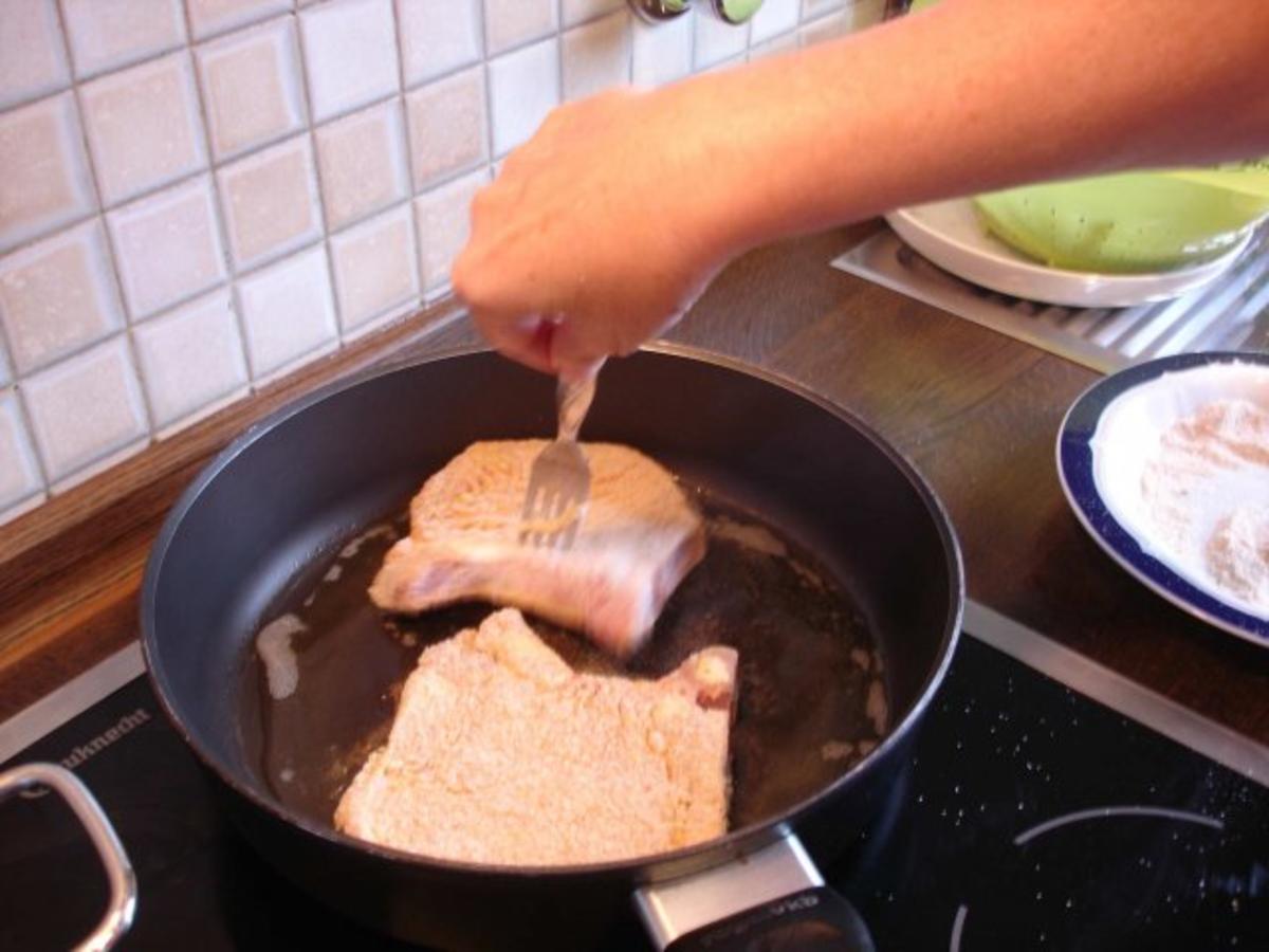 Kotelett mit Speckbohnen und Kartoffeln - Rezept - Bild Nr. 9