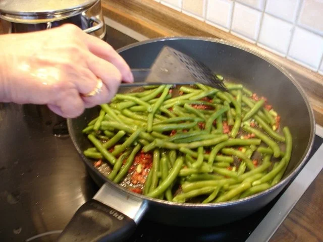 Kotelett mit Speckbohnen und Kartoffeln - Rezept - Bild Nr. 13