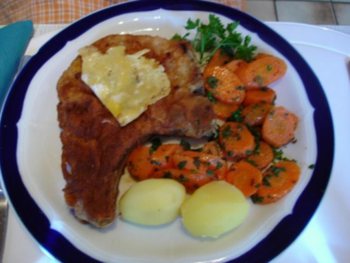 Kotelett mit Möhrengemüse und Kartoffeln - Rezept - kochbar.de