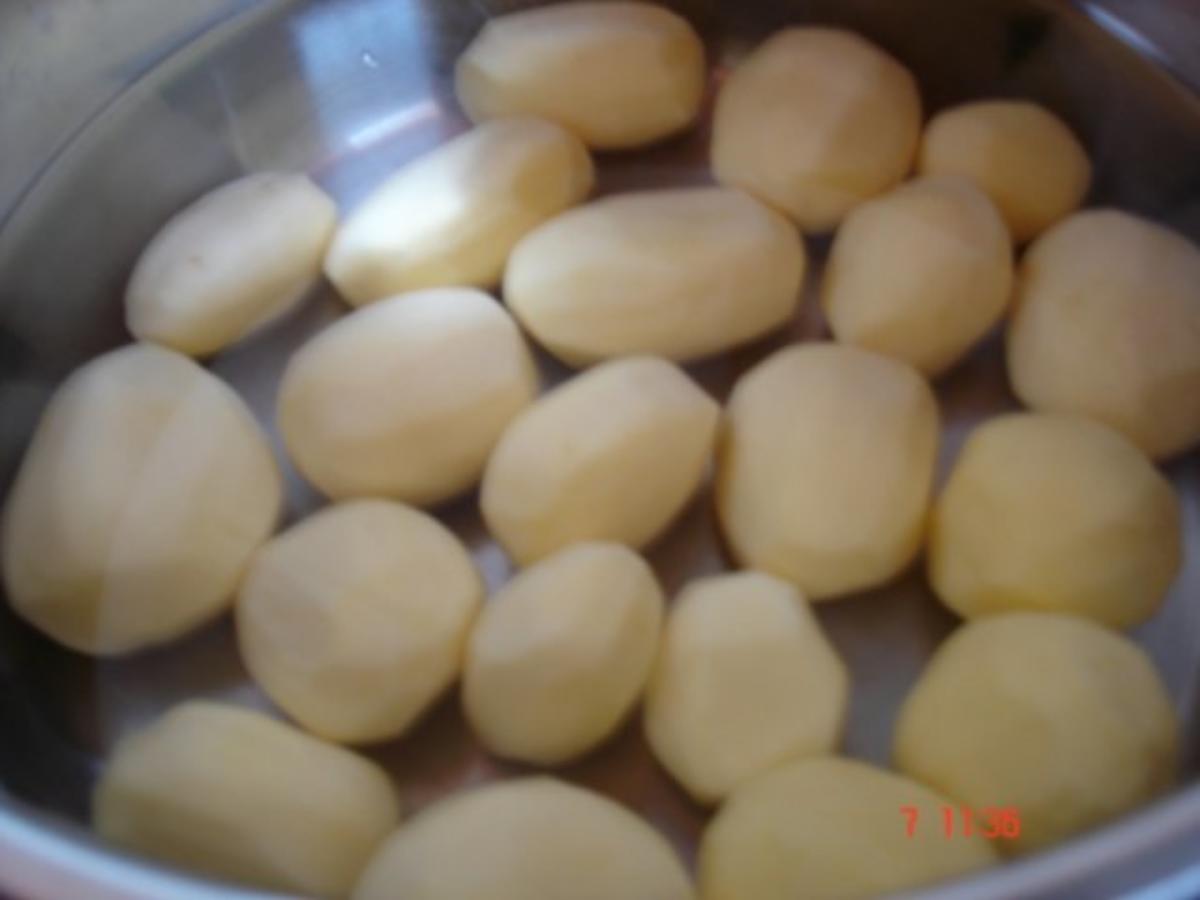Lummerbraten gegrillt mit Rosmarinkartoffeln und Bohnen - Rezept - Bild Nr. 6
