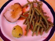 Lummerbraten gegrillt mit Rosmarinkartoffeln und Bohnen - Rezept