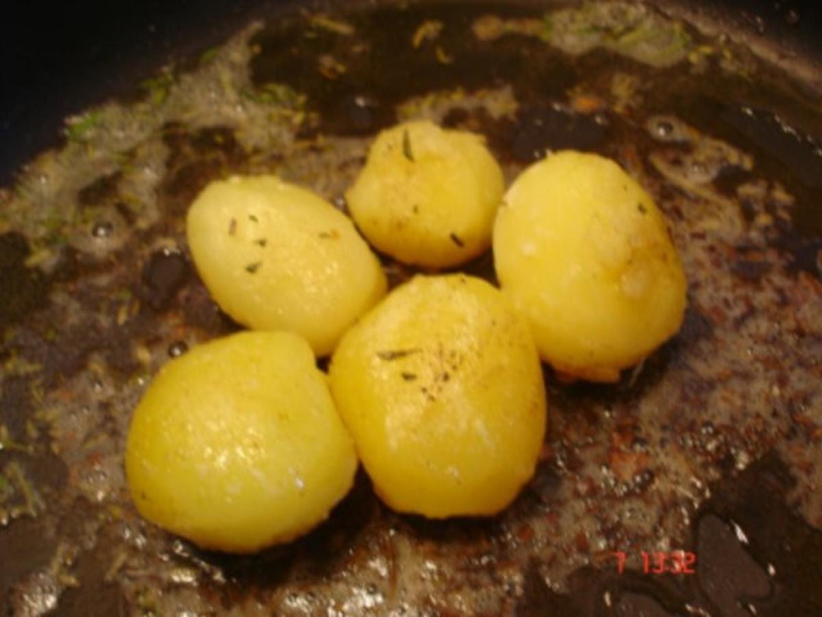 Lummerbraten gegrillt mit Rosmarinkartoffeln und Bohnen - Rezept - Bild Nr. 10