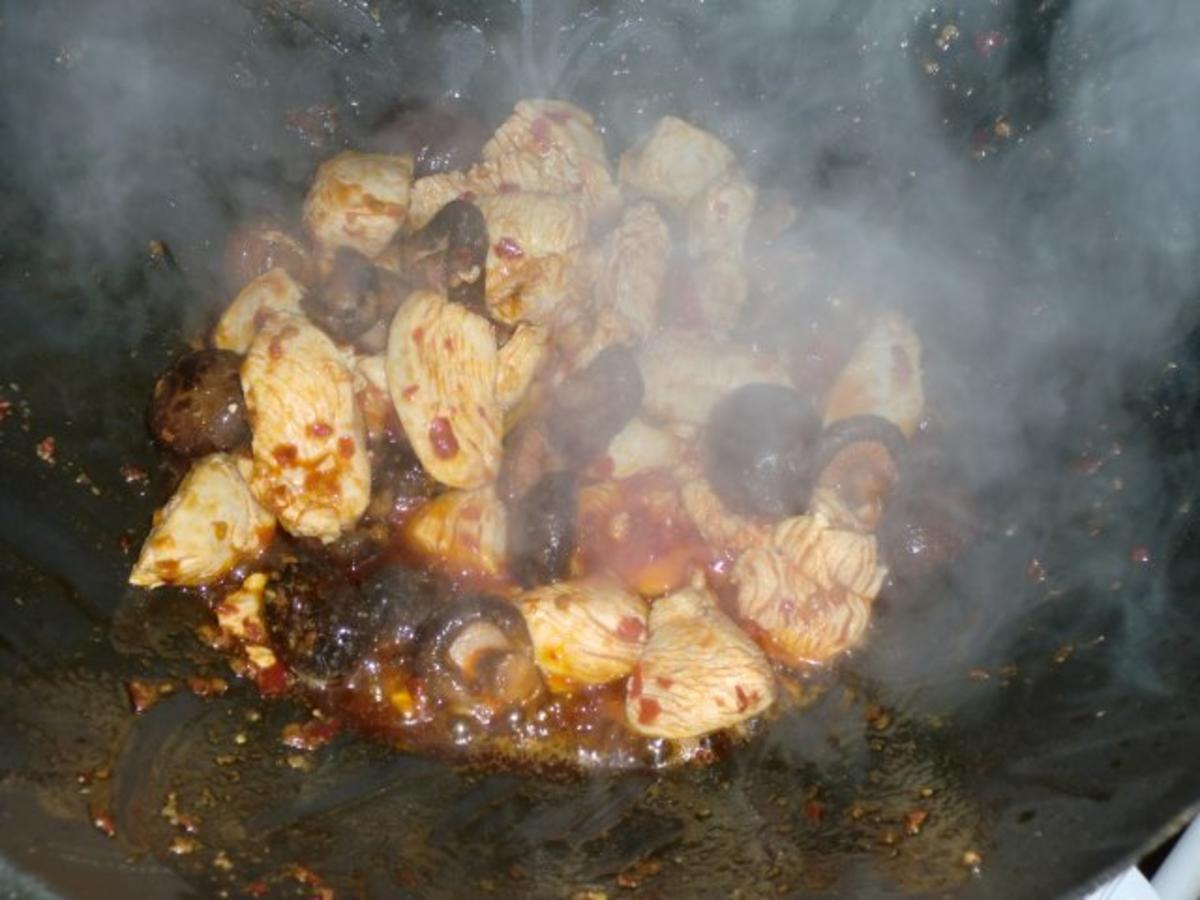 China-Menü: scharfes Hühnchen - Rezept - Bild Nr. 6