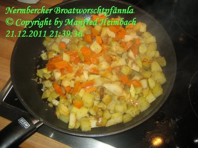 Rezept: Fleisch - Nermbercher Broadworschtpfännla Bild Nr. 2 Fleisch - Nermbercher Broadworschtpfännla - Rezept - Bild Nr. 2