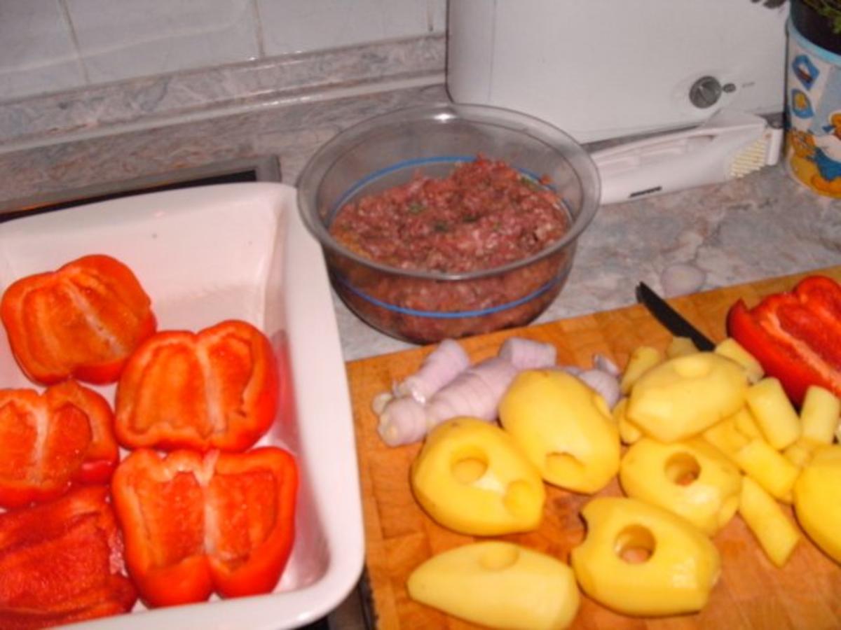 Gefüllte Paprika-Kartoffeln - Rezept - Bild Nr. 3