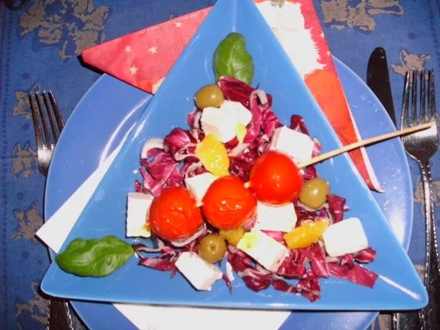 Feta auf Radicchio - Rezept