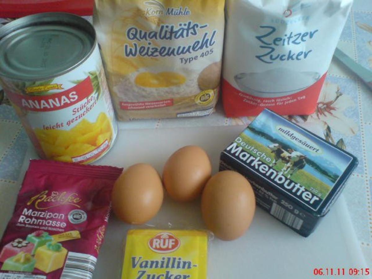 Ananas-Marzipan-Kuchen - Rezept - Bild Nr. 2