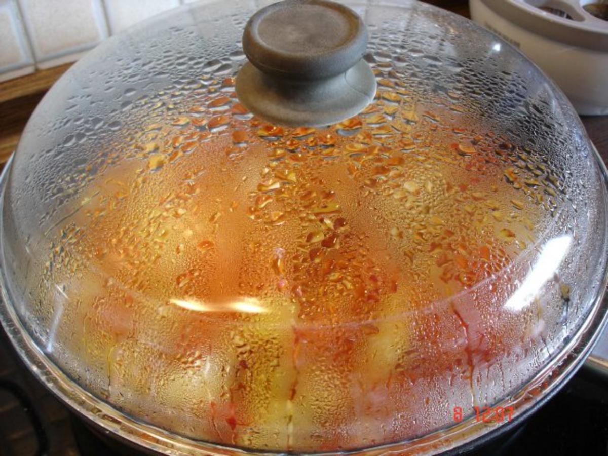 Tomaten-Gurkengemüse mit Bratwurst und Kartoffeln - Rezept - Bild Nr. 9