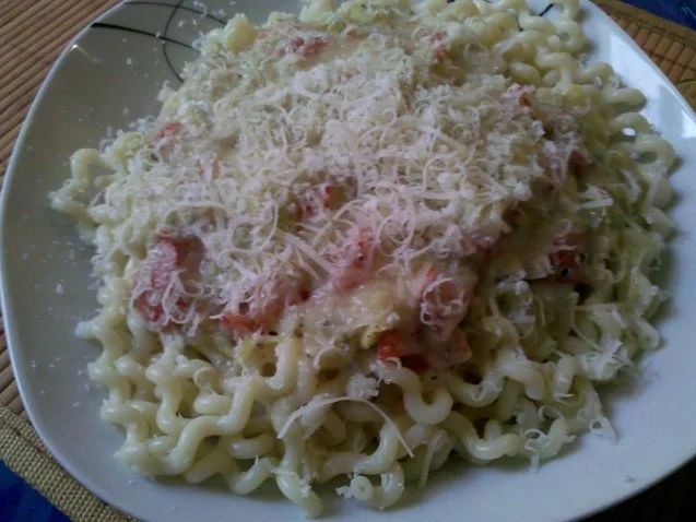 Nudeln: Fusilli Bucati Lunghi mit Lauch-Paprikasoße - Rezept - Bild Nr. 10