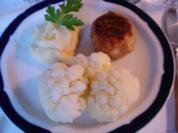 Buletten mit Blumenkohl und japanisches Kartoffelpüree - Rezept
