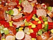 wurstpfanne mit Gemüse Inas Art - Rezept