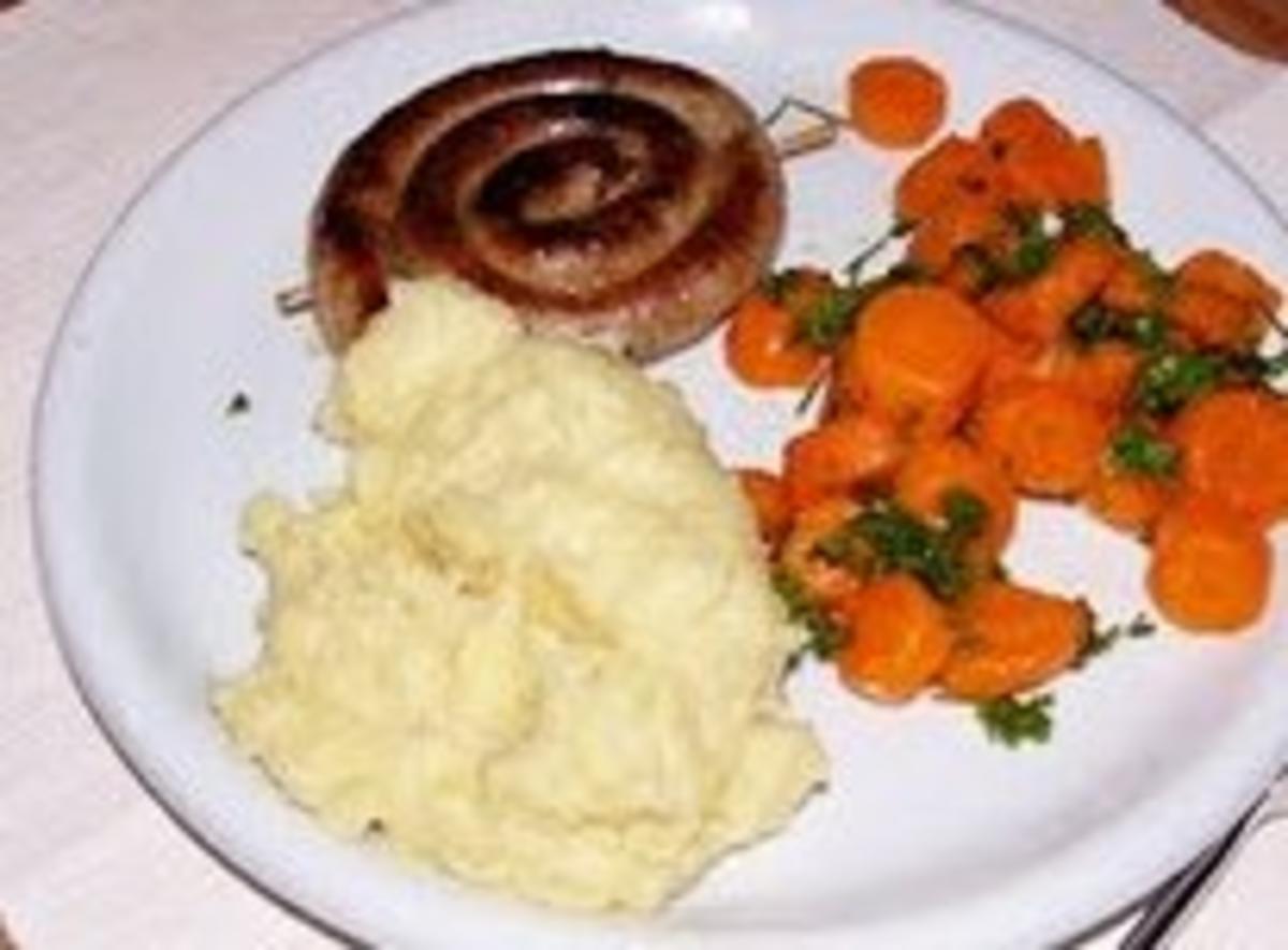 Bilder für kartoffelpüree mit möhren und bratwurst - Rezept