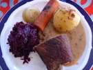 Rezept: Rouladen mit Rotkohl und Knödel Rouladen mit Rotkohl und Knödel - Rezept