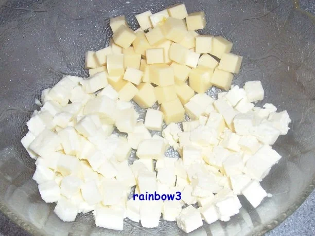Salat: Kartoffelsalat mit dreierlei Käse - Rezept - Bild Nr. 4