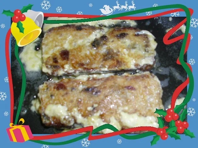 Arme Ritter vom Christstollen mit Bratapfel - Rezept