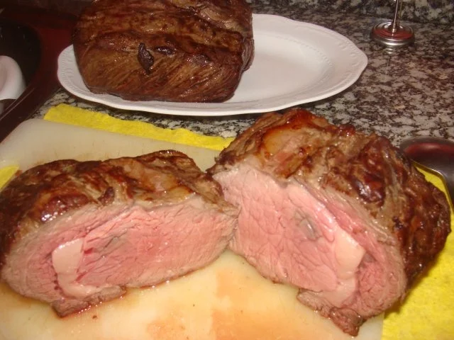 Fleisch : Rosa gebratenes, gespritztes Entrecote - Rezept - Bild Nr. 2