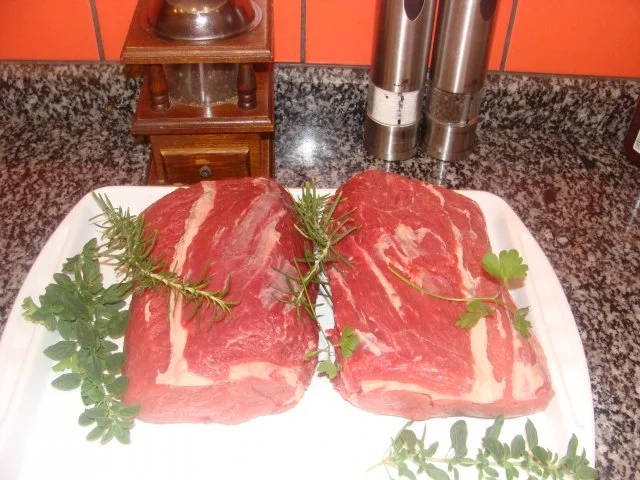 Fleisch : Rosa gebratenes, gespritztes Entrecote - Rezept - Bild Nr. 3