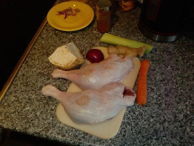 Entenbeine treten in Kokosmilch und Punch leckeres Gemüse platt - Rezept - Bild Nr. 2