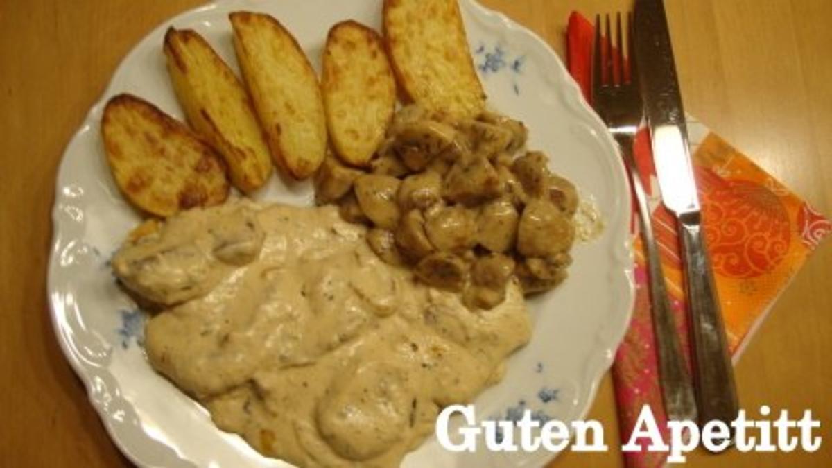 Bilder für Schweine Medallions in Käsesoße - Rezept