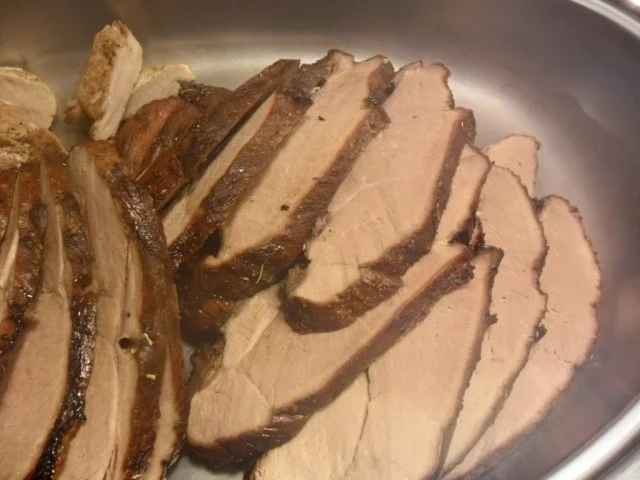 Rezept: Wildschweinkeule gegart bei Niedrigtemperatur Bild Nr. 2 Wildschweinkeule gegart bei Niedrigtemperatur - Rezept - Bild Nr. 2