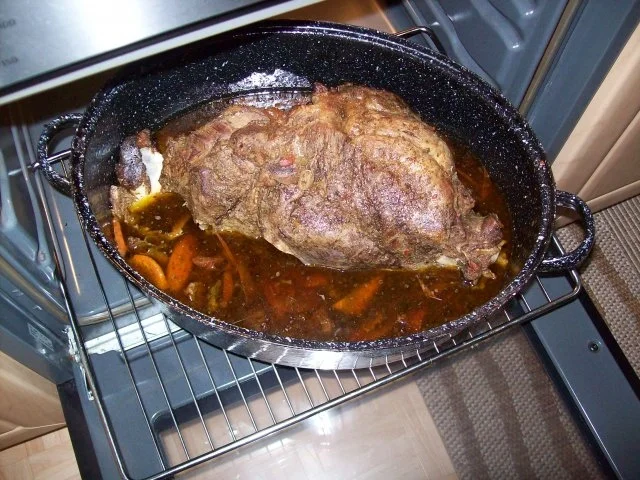 Hammelkeule im Gemüsebett - Rezept - Bild Nr. 3