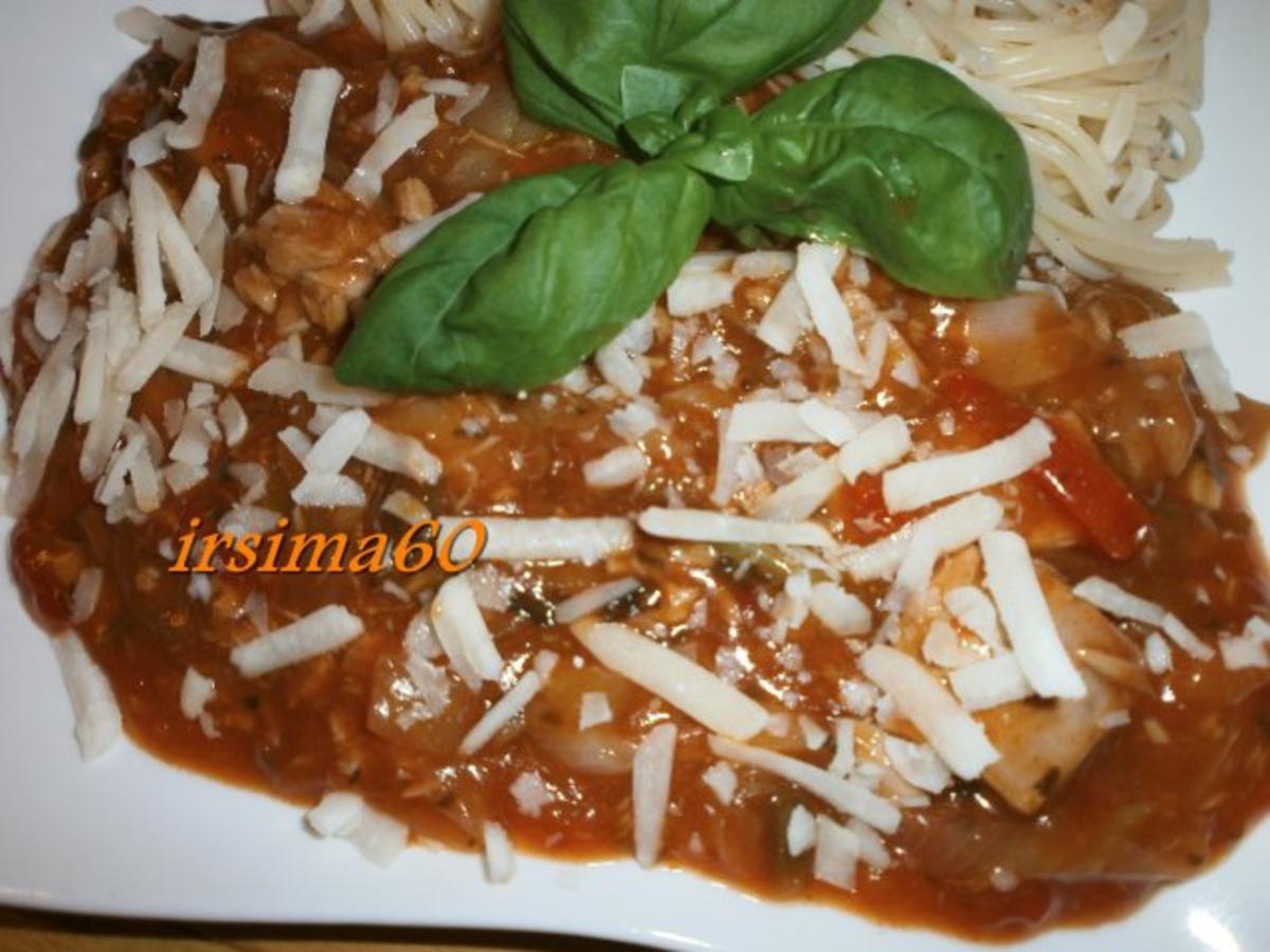 Spaghetti mit  Notfall Soße - Rezept - Bild Nr. 3