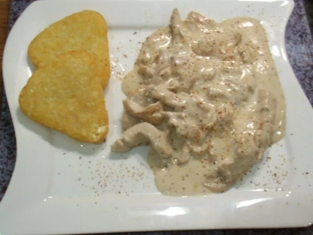 Rezept: Kalbsgeschnetzeltes an cremiger Sherry-Senfsauce Kalbsgeschnetzeltes an cremiger Sherry-Senfsauce - Rezept