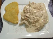 Kalbsgeschnetzeltes an cremiger Sherry-Senfsauce - Rezept