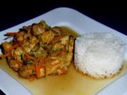 Hähnchenbruststreifen mit Basmatireis - Rezept