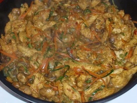 Rezept: Hähnchenbruststreifen mit Basmatireis Bild Nr. 13 Hähnchenbruststreifen mit Basmatireis - Rezept - Bild Nr. 13