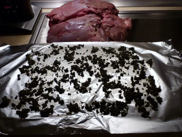 Rezept: Wildschweinkeule NT, dazu Kartoffelknödel und Rotkohl... Bild Nr. 4 Wildschweinkeule NT, dazu Kartoffelknödel und Rotkohl... - Rezept - Bild Nr. 4