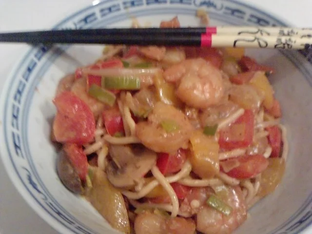 Zum 150igsten:  Schwarzer Tiger in Gemüse und Nudeln - Rezept - Bild Nr. 9