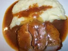 Schweinerollbraten an Kartoffelselleriepüree - Rezept