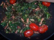 Rummsteak  mit Rukola-Tomatengemüse - Rezept