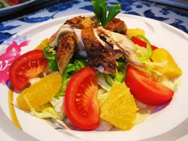 Großer bunter Salat mit Hühnchen ... - Rezept - Bild Nr. 5